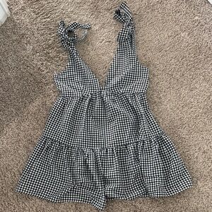 Black and White Gingham Dress